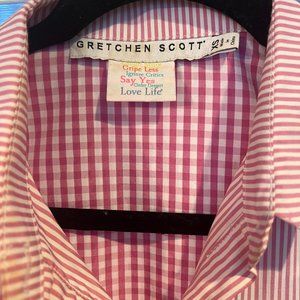 Pink/white strip cotton day dress, excellent condition